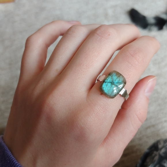Spectrolite labradorite ring - Picture 3 of 3